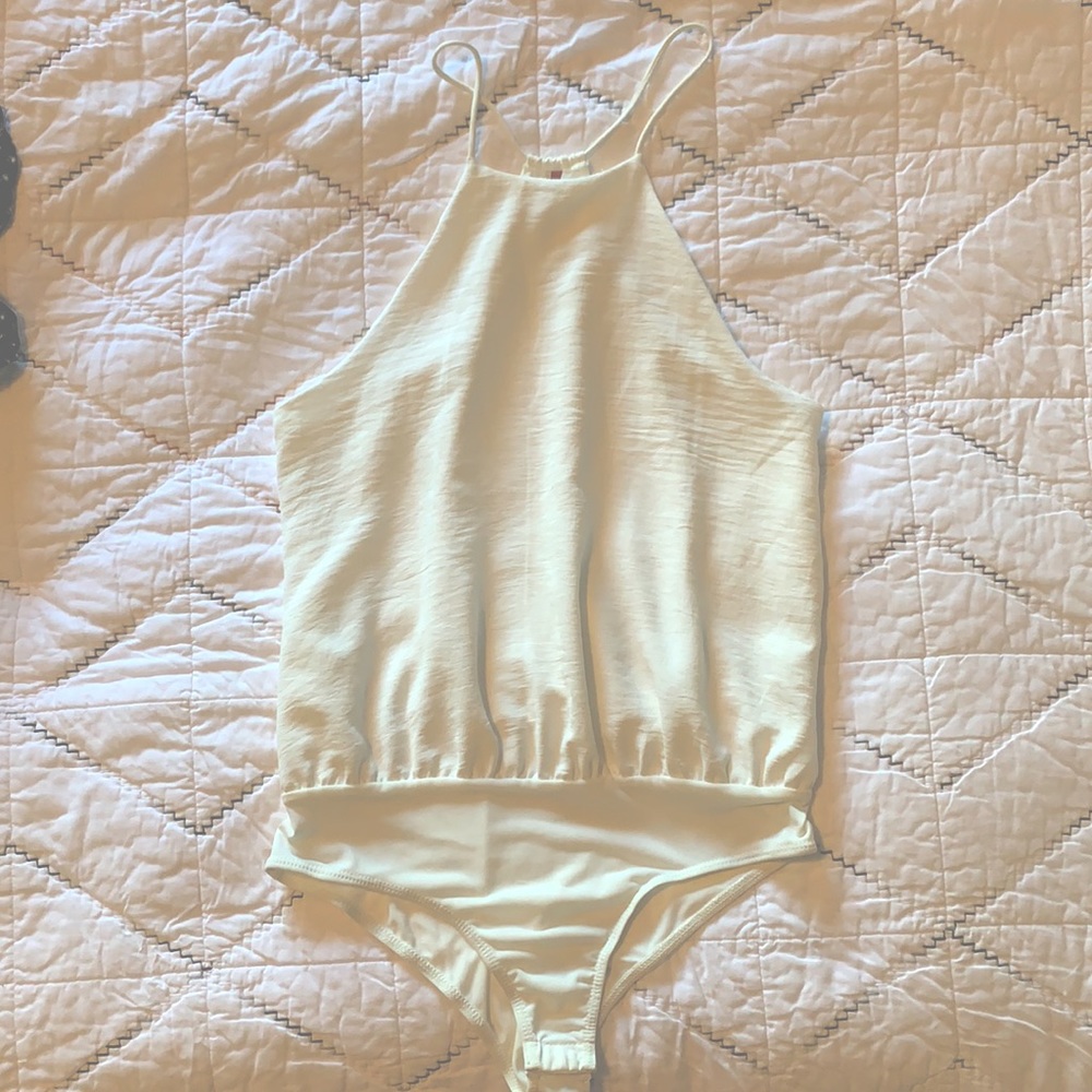 A-line white body suit